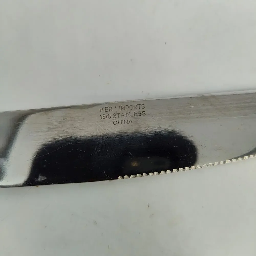 4X BK Pier 1 PII17 18/8 Stainless Twist Dinner Butter Knives